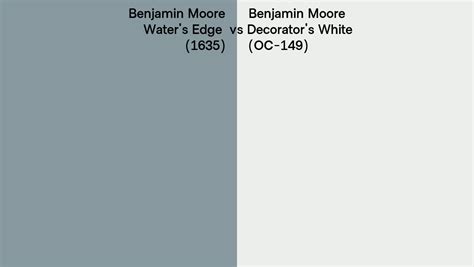 Benjamin Moore Water S Edge Vs Decorator S White Side By Side Comparison