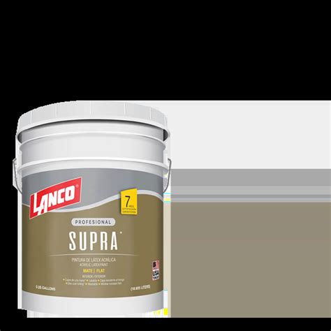 Pintura De Látex Acrílica Supra Acabado Mate Base Deep 5gl Lanco