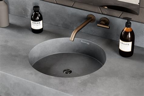 Nuance Studio Wall Mounted Concrete Wash Basin 420 X 100 Mm Model