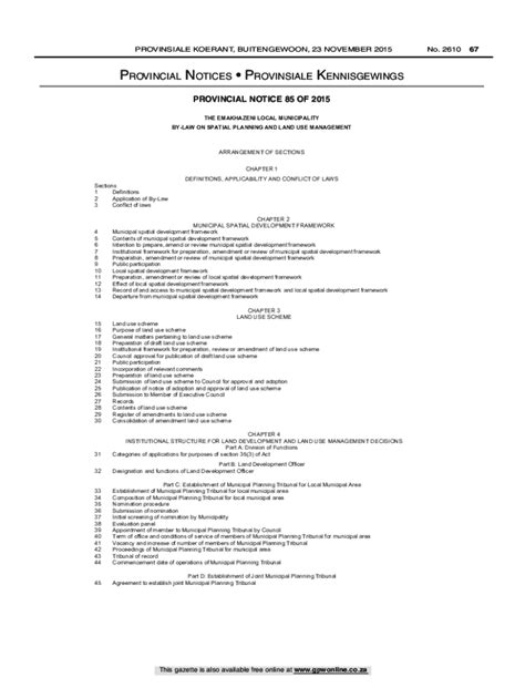 Fillable Online Ndlambe By Law On Spatial Planning And Land Use