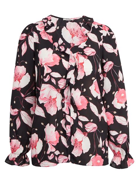 Bluz Cu Model Floral Roz I Negru Pentru Femei Orsay Orsay Ro