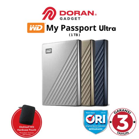 Jual Wd My Passport Ultra Type C Portable Hdd External 1tb 2tb 4tb 5tb Original Shopee Indonesia