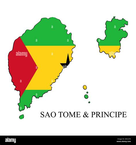 São Tomé and Príncipe map vector illustration Global economy Famous