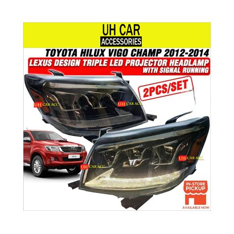 Toyota Hilux Vigo Champ Lexus Design Triple Led Projector