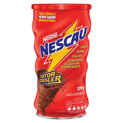 Achocolatado em Pó Nescau Nestlé Fator Crescer 370g Lata Submarino