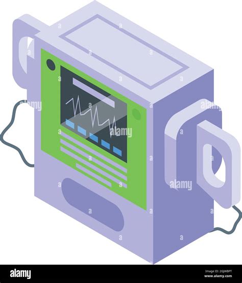 Hospital Defibrillator Icon Isometric Vector Cardiac Cpr Icd Emergency Stock Vector Image