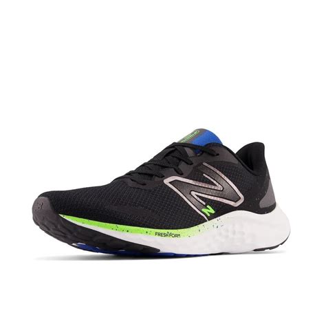 New Balance Suede Fresh Foam Arishi V4 Running Shoe In Black Blue For