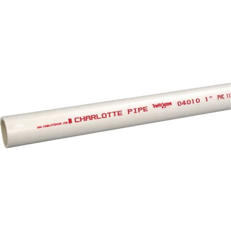 Charlotte Pipe Charlotte Pipe In X Ft Cold Water Schedule Pvc