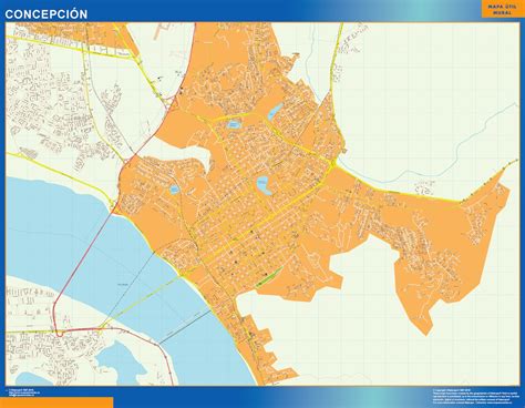 Concepcion map from Chile | Wall maps