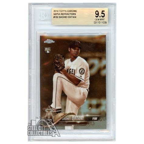 Shohei Ohtani Topps Chrome Sepia Refractor Rookie Card Bgs