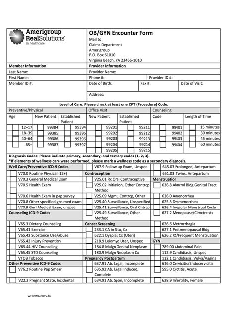 Ob Gyn Superbill Template