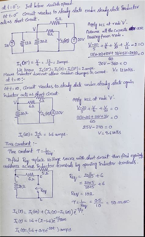 Solved Problem 8 For The Given Circuit Find Vt For T 0 7