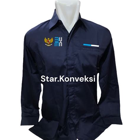 Jual Seragam Dinas Kerja Kemeja PDH Seragam Baju BUMN Warna Navy Biru