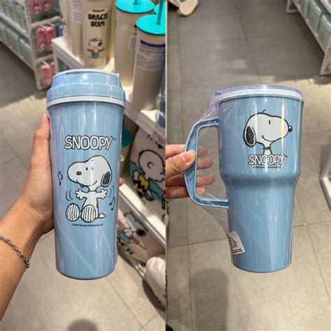 Jual Miniso X Snoopy‼️ Tumbler Snoopy Blue New Shopee Indonesia