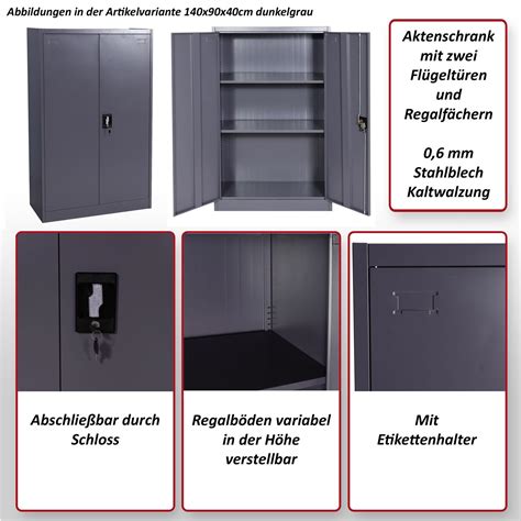 Aktenschrank Hwc H Stahlschrank B Roschrank Schrank T Ren