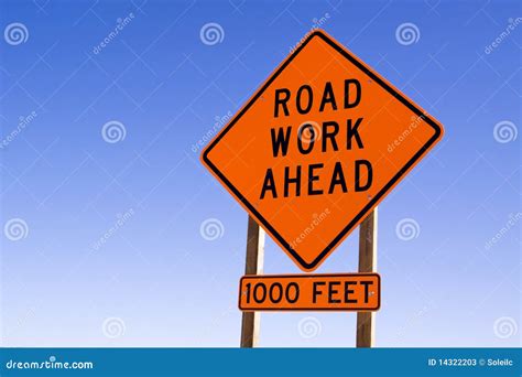 Road Work Sign Stock Photos Image 14322203