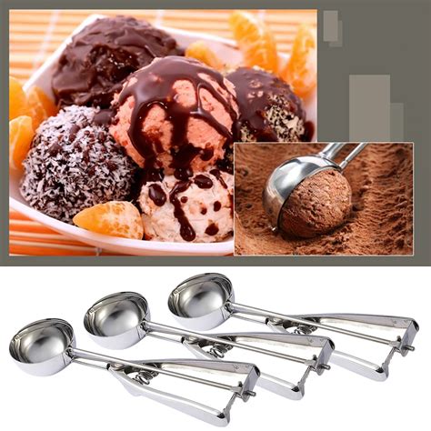 4cm 5cm 6cm Kitchen Ice Cream Mash Potato Scoop Stainless Steel Spoon