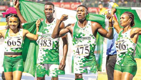 Ghana 2023 Nigeria Top Athletics Table