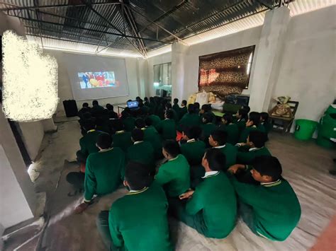 Students enjoying a film... - Greenland Secondary School