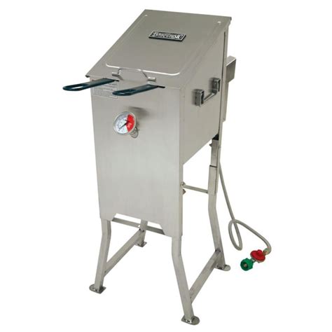 Bayou Classic 1 Burner Propane 20 Lb Cylinder Manual Brass Jet Cooker In The Outdoor Burners