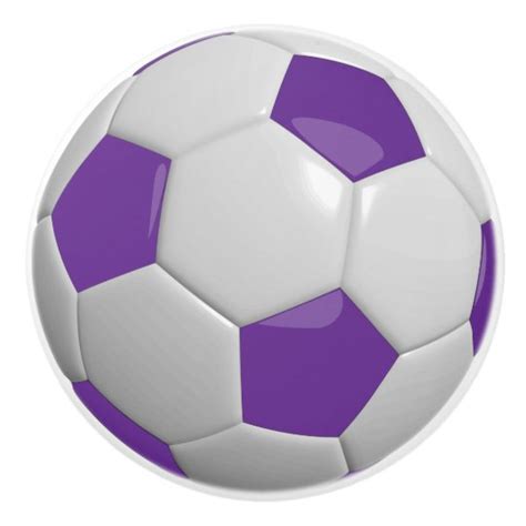 Purple Soccer Ball / Football Ceramic Knob | Zazzle.com