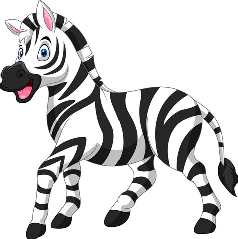 Cute cartoon funny zebra stand 12805503 Vector Art at Vecteezy