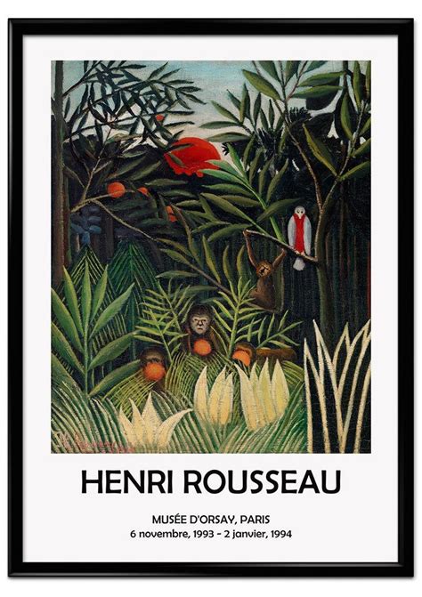 Henri Rousseau Posters | Monkeys and Parrot in the Virgin Forest ...