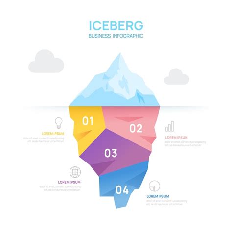 Premium Vector Iceberg Infographic Template For Business Modern 4