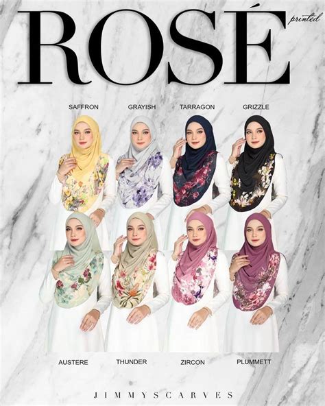 Jimmyscarves Rose Tudung Sarung Instant Sedondon Ibu Anak Koleksi