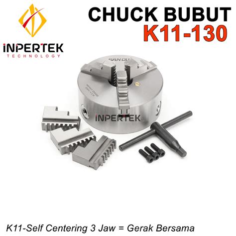 Chuck Bubut 5 3 Jaw K11 Self Centering Chuck Bubut 125mm 130mm 3 Claw