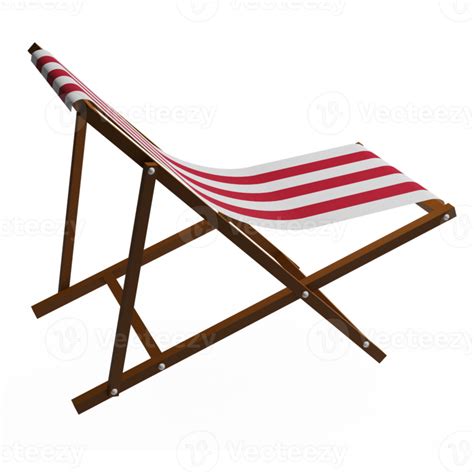 Beach Chair In 3d Render Realistic 9874507 Png