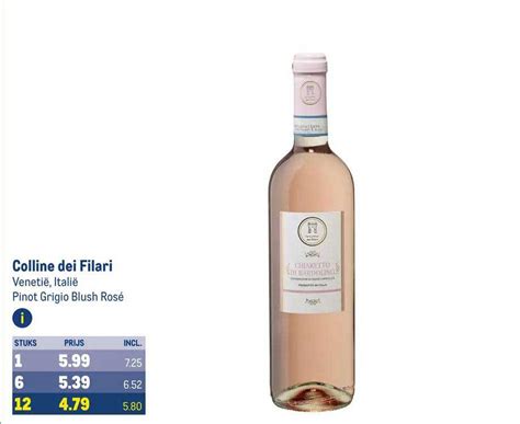 Colline Dei Filari Pinot Grigio Blush Ros Aanbieding Bij Makro