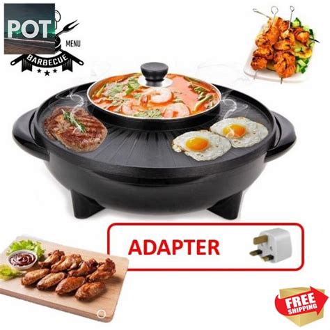 Hot Pot Shabu Roast Fry Pan Party In Pemanggang Cooking Bbq Grill Griller Steamboat