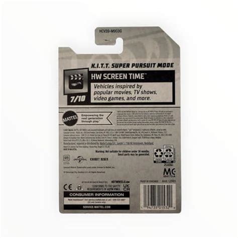 Hot Wheels K I T T Super Pursuit Mode Knight Rider Pacifiko Guatemala