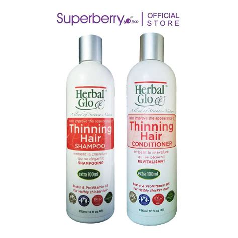 Herbal Glo Thinning Hair Shampoo Conditioner 350ml Shopee Singapore