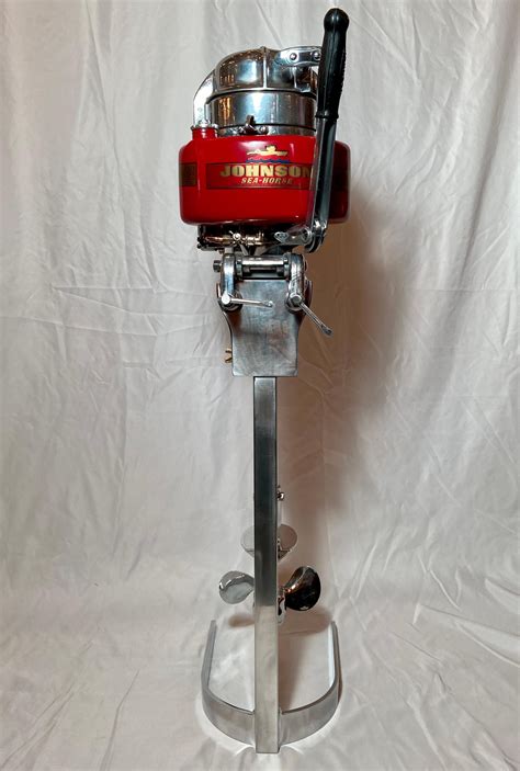 Estate American Johnson Sea-Horse Outboard Motor on Custom-Made Stand