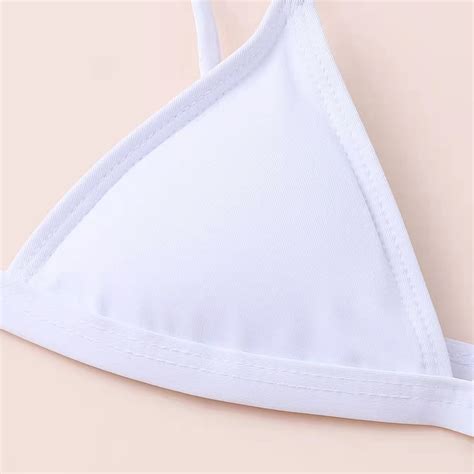 Quealent Girls Swimsuit Girl S 2 Piece Swimsuit Sport High Waist Bikini Set Bathing Suit White