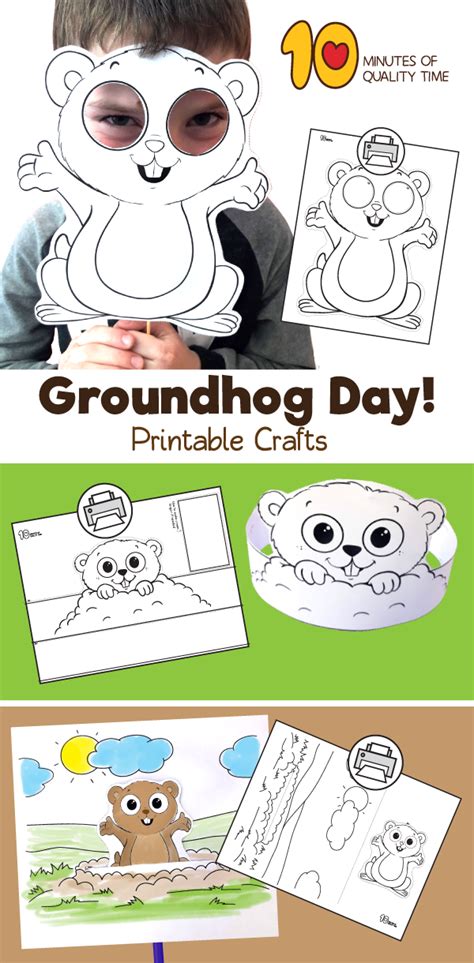 Groundhog Day Printable Crafts Groundhog Day Activities Preschool