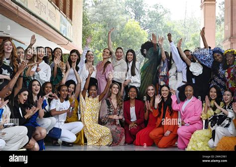 Miss World Contestants In New Delhi The St Miss World Participants