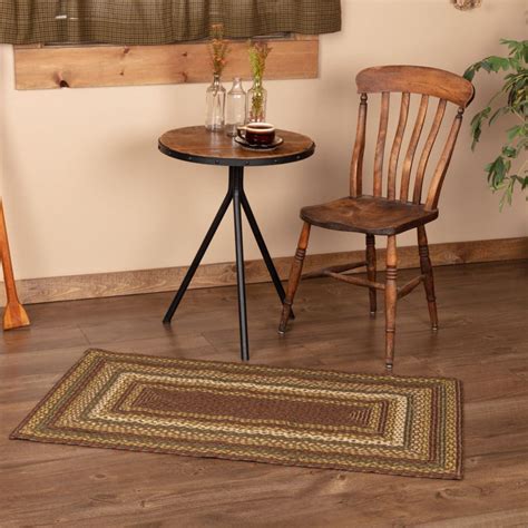 Country Style Braided Jute Rugs Tea Cabin