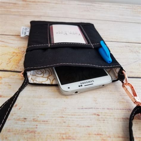 Crossbody Lanyard Black Rose Gold Katie Rene Designs