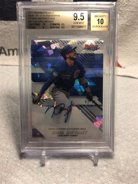 Bowman Best Best Of Autograph Atomic Refractors Kris Bryant