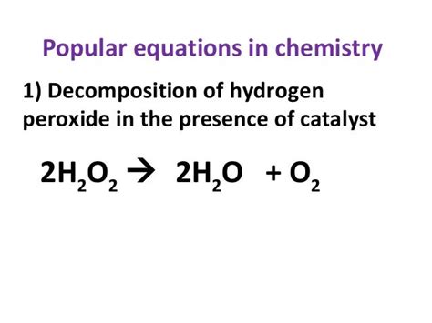 Popular Equations In Chemistry