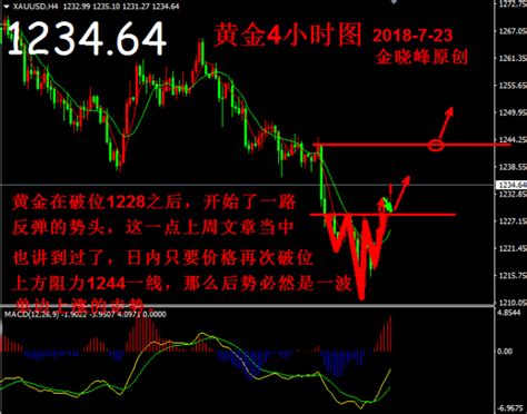 分析师金晓峰：723黄金强势冲破阻力位，将就此绝地反击中金在线财经号