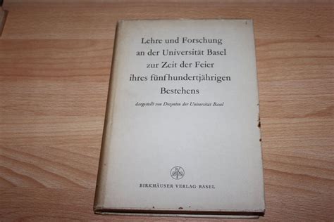 Lehre Und Forschung An Der Universit T Basel Jahre Uni Kaufen Auf