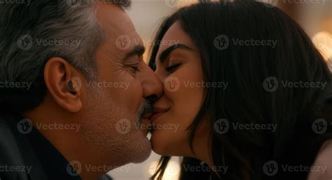 Heartfelt romance between mature caucasian male and young hispanic