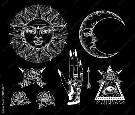 Ancient Sun And Moon Symbols