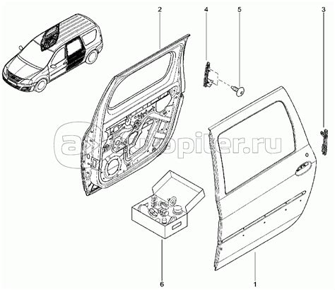 Двери задние LADA Largus — купить, цены в интернет-магазине Автопитер