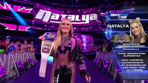 Natalya 1st Champion Entrance Wwe Smackdown Women’s Champion Youtube