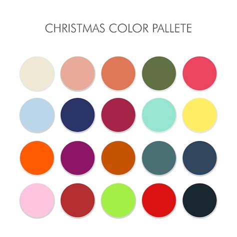 Premium Vector | Set of christmas color palette